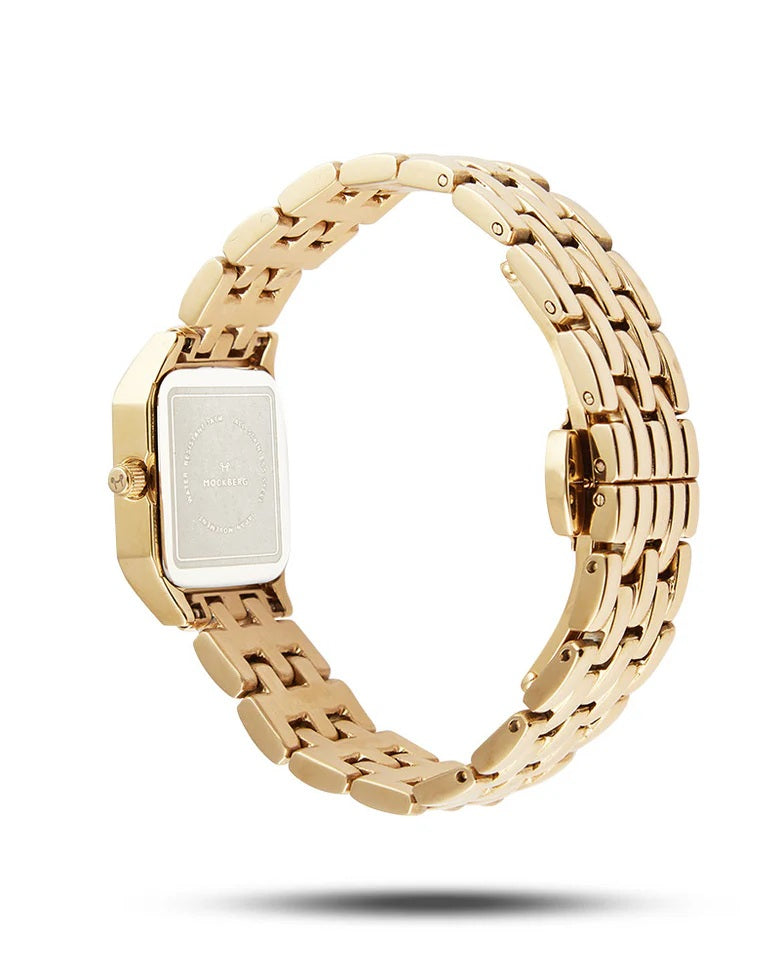 Classic Square Gullfarget Stål / Hvit