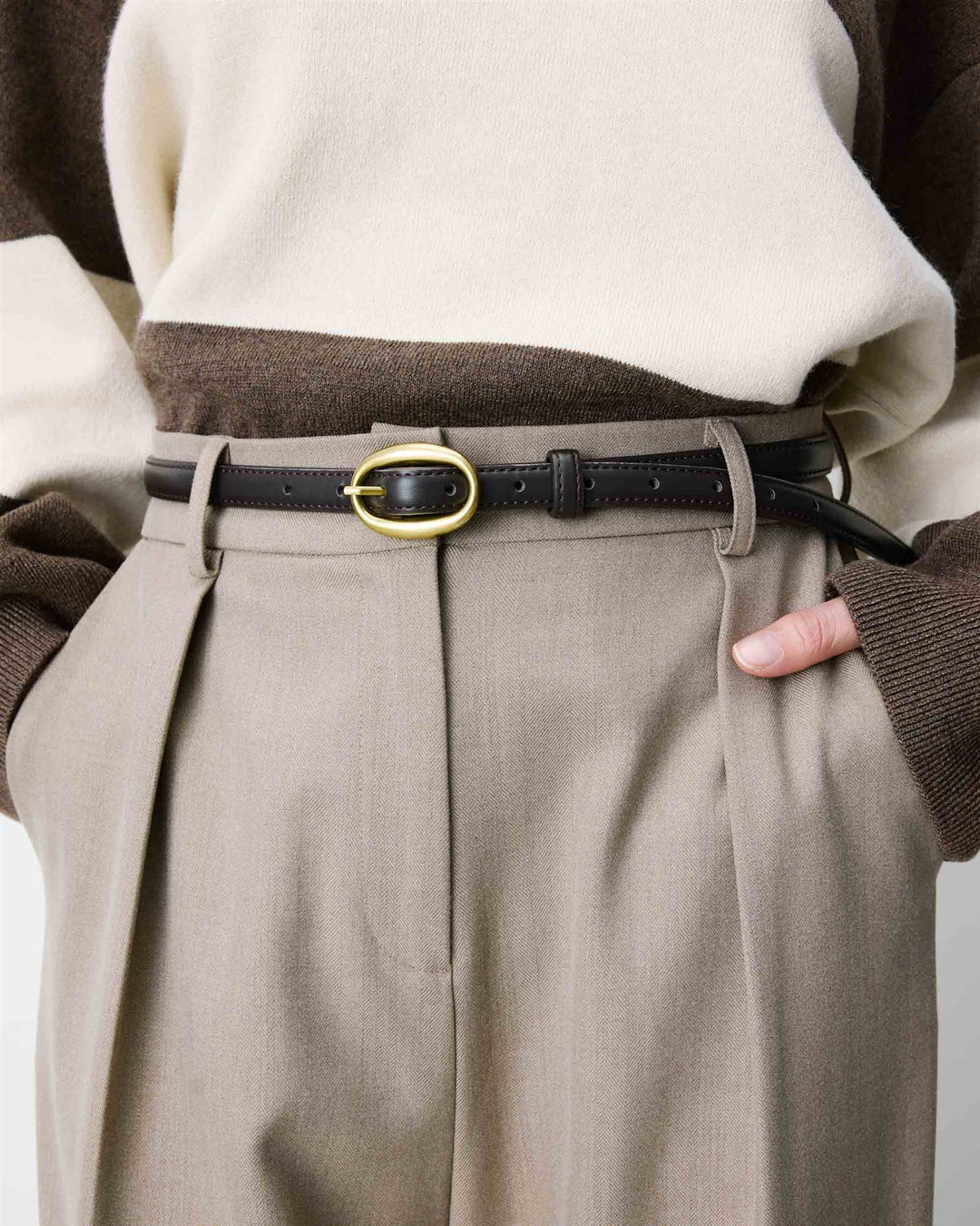 Abel faux leather belt