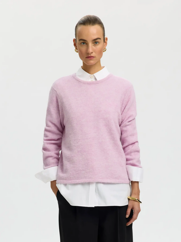 lulu new knit o-neck winsome orchid