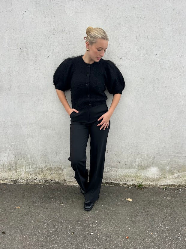 Hairy Knit Puffed Jacket