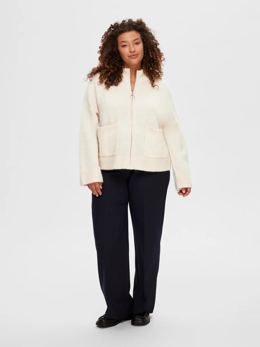 SIA RAS KNIT ZIPPER CARDIGAN