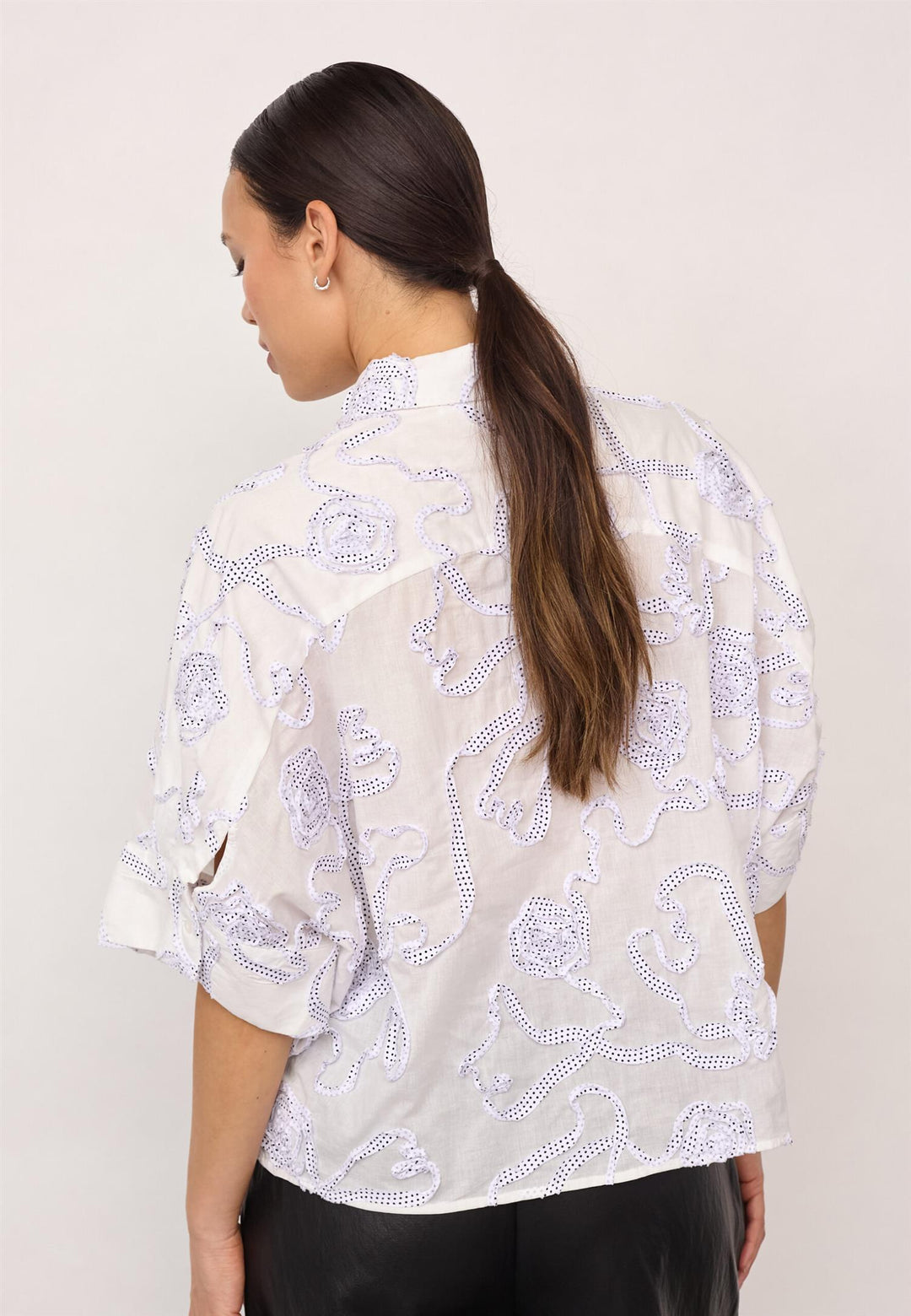 elric flower shirt white