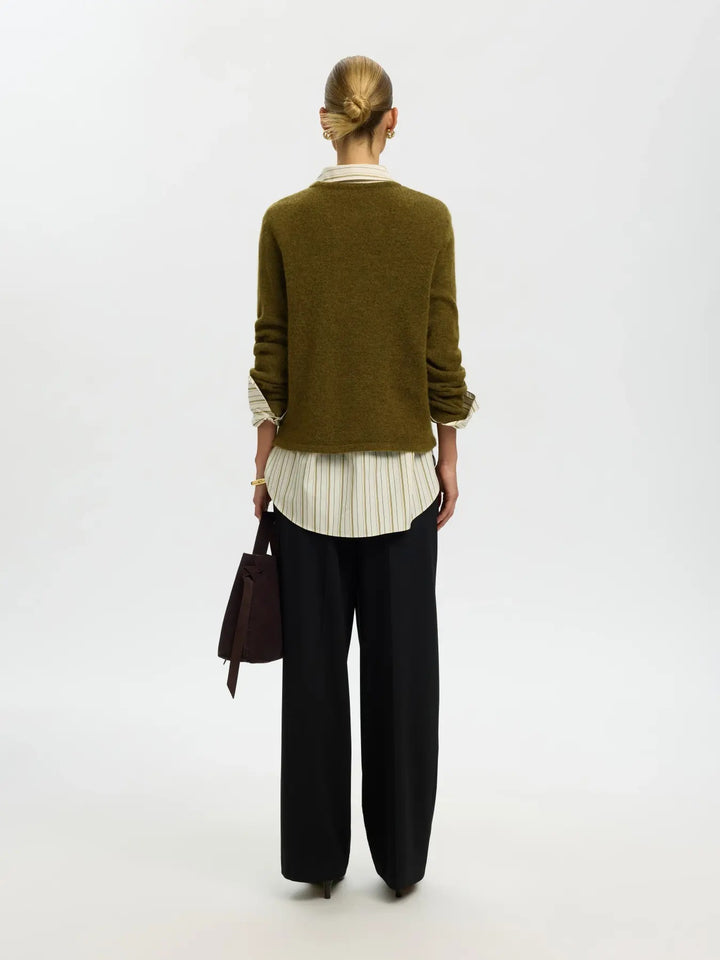 lulu new knit o-neck green