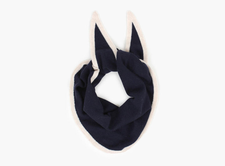 Lara duo wool cashmere triangle marine blå