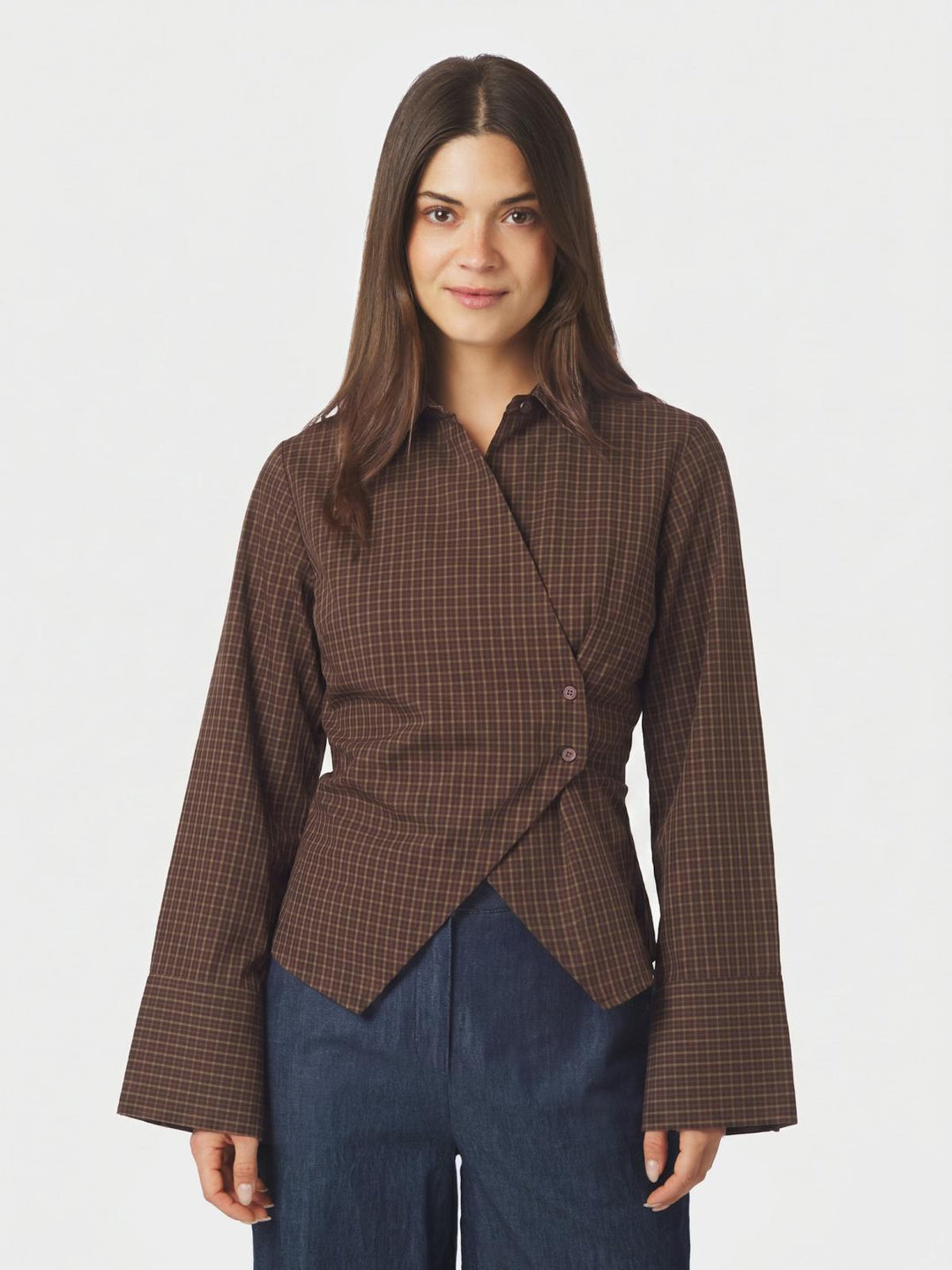 Fenli check shirt blue