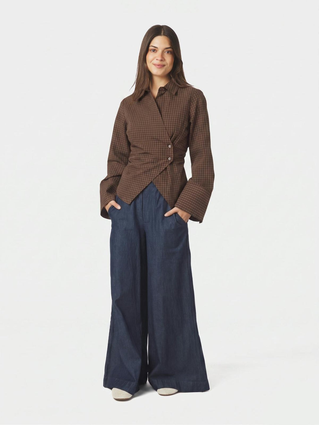 Fenli check shirt blue