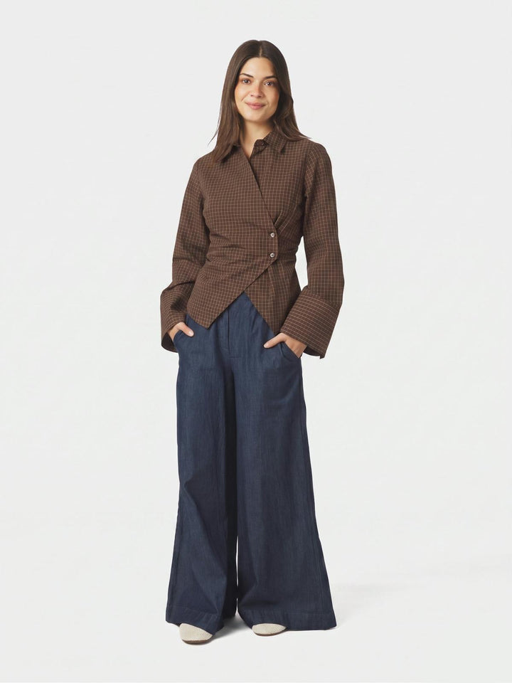Fenli check shirt blue