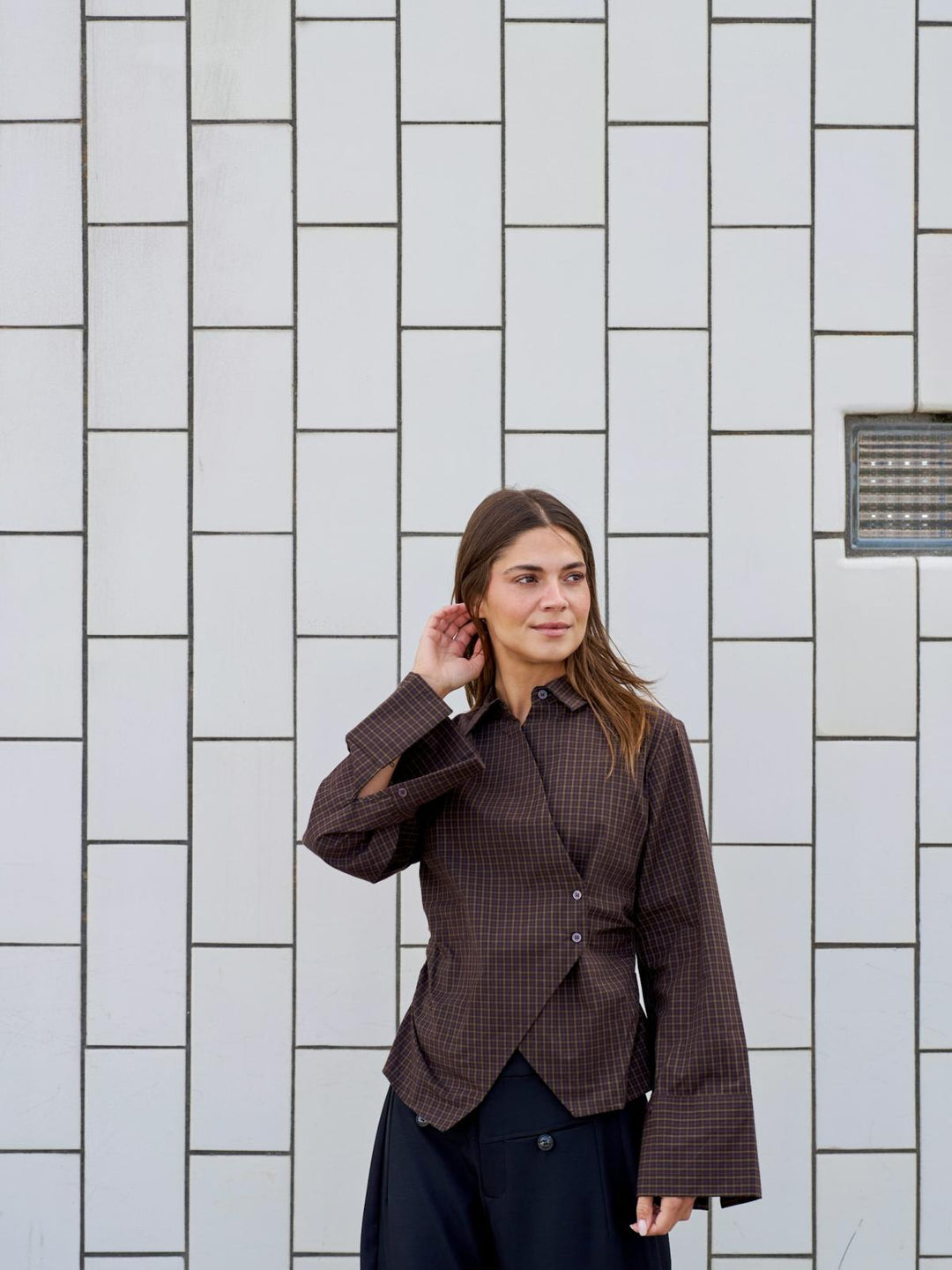 Fenli check shirt blue