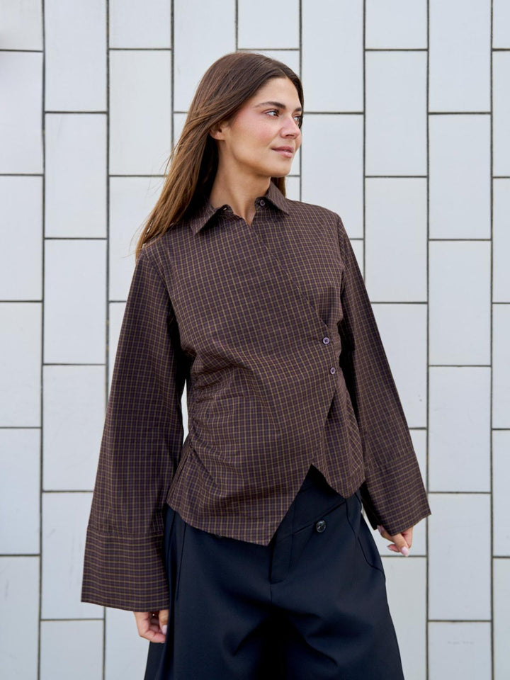 Fenli check shirt blue