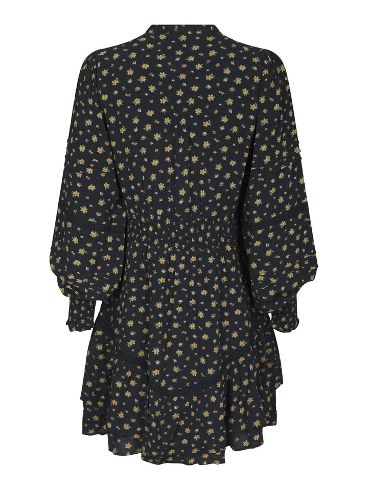 Roberta small flower dress black