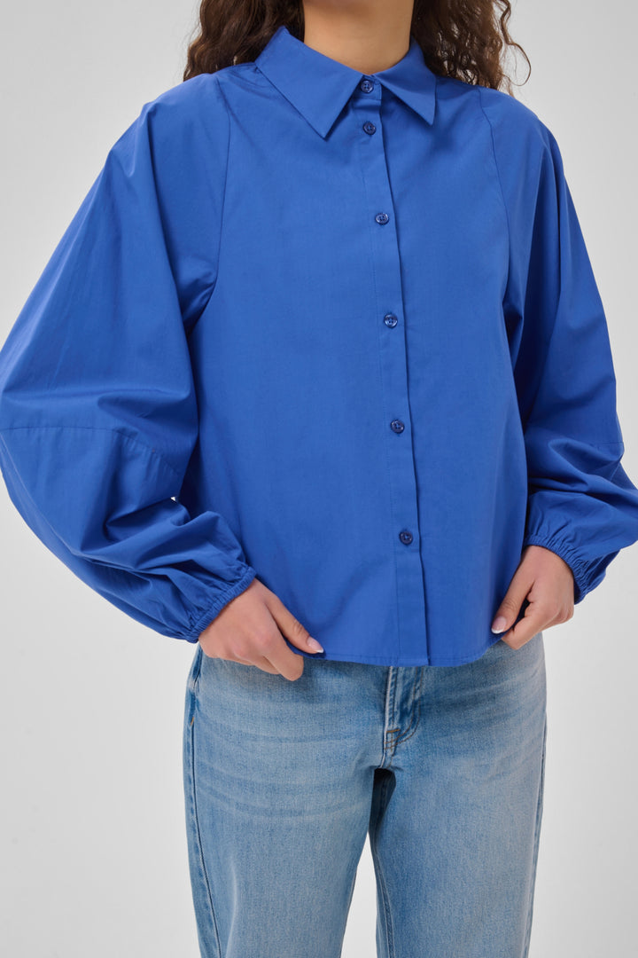 Sunna balloonsleeve shirt  blue