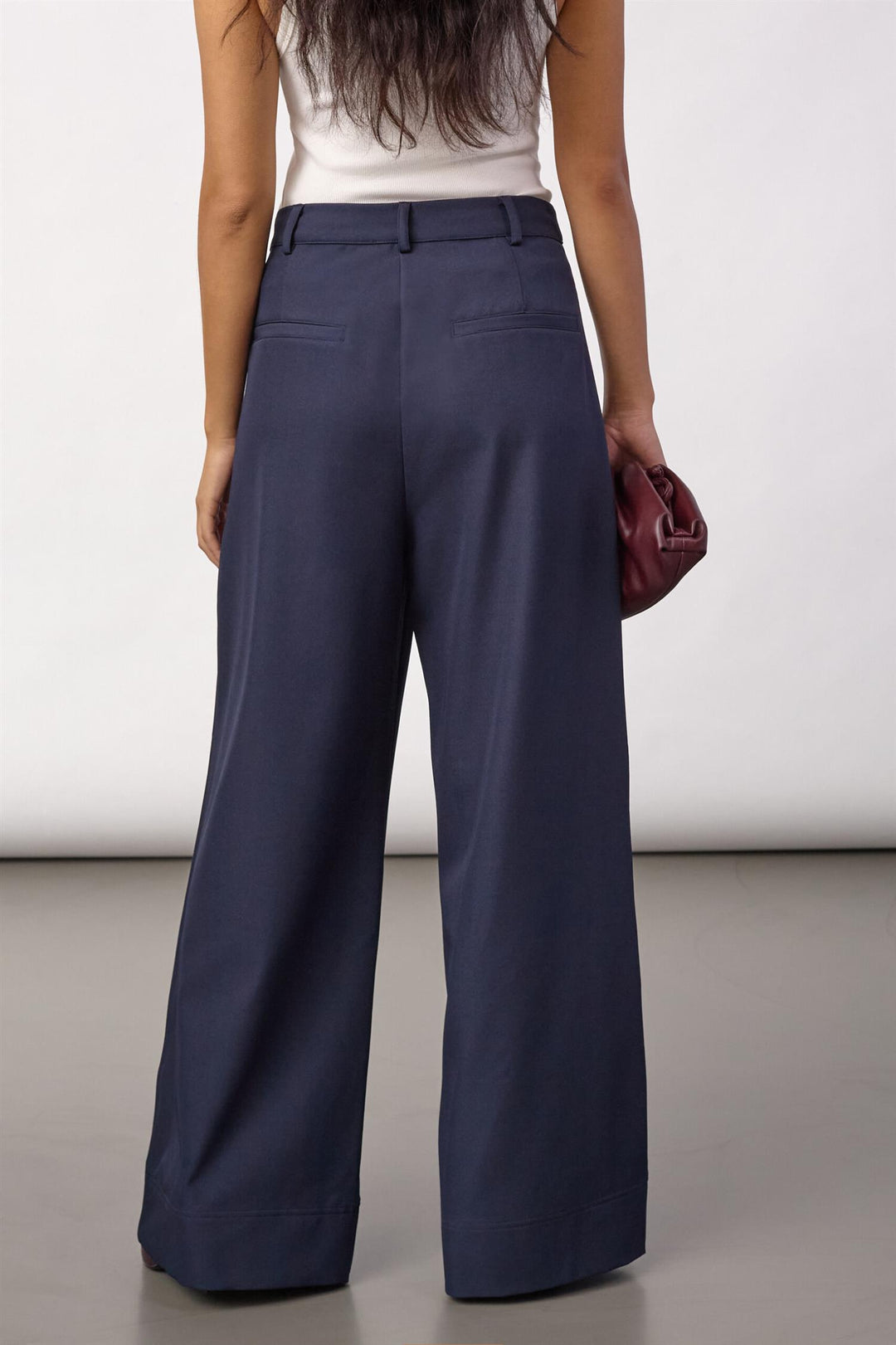 Luna pleat pant navy
