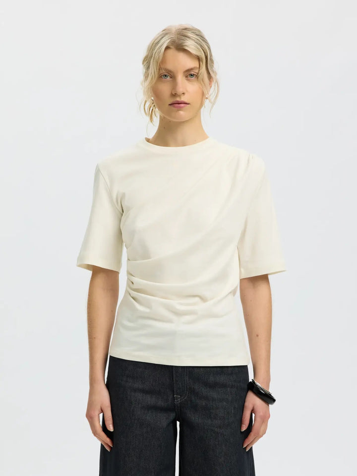 Woline light twist tee egret