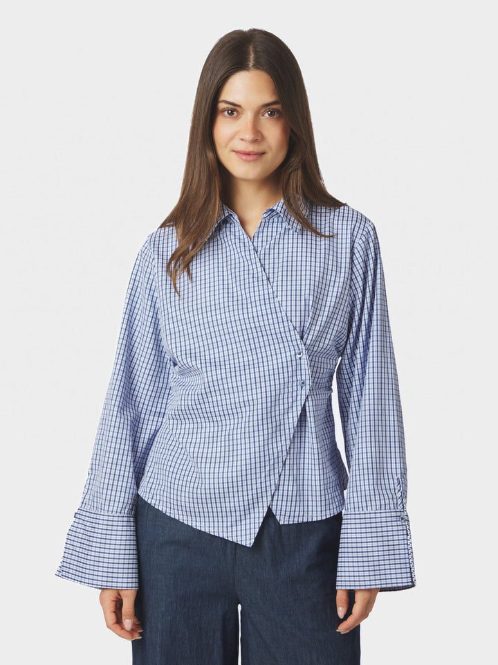 Fenli check shirt blue