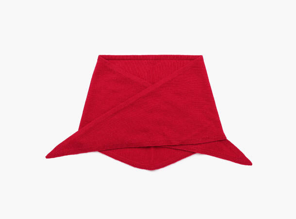 Lara Solid wool cashmere triangle   Rød