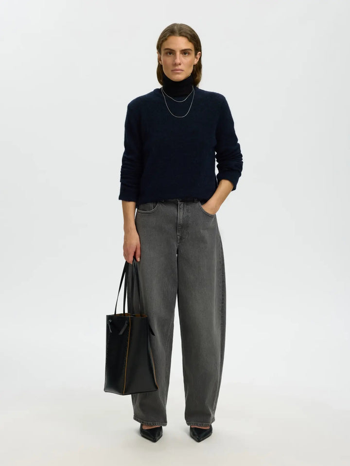 lulu new knit o-neck dark sapphire