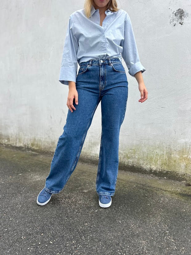 ALICE WIDE LONG WING BLU JEAN