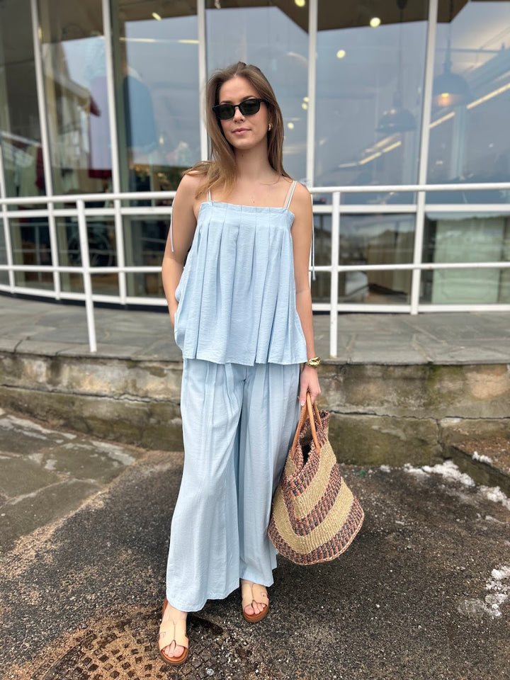 Pantaloni pleat wide