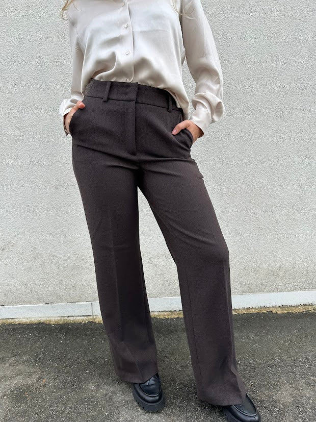 Amelie Wool Pant Black Bark