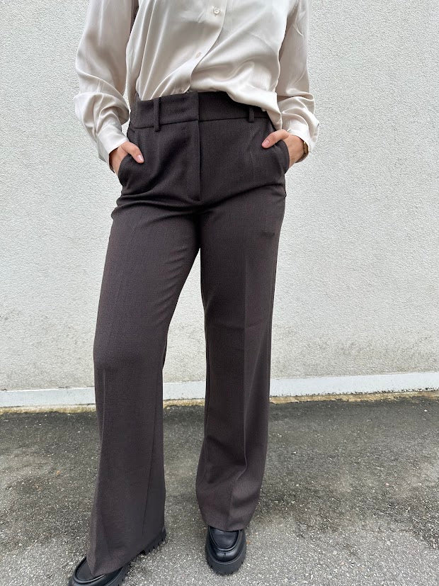 Amelie Wool Pant Black Bark