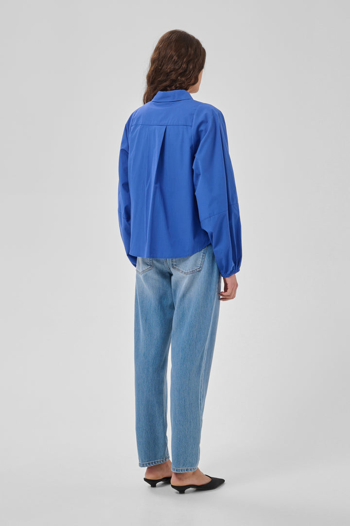 Sunna balloonsleeve shirt  blue