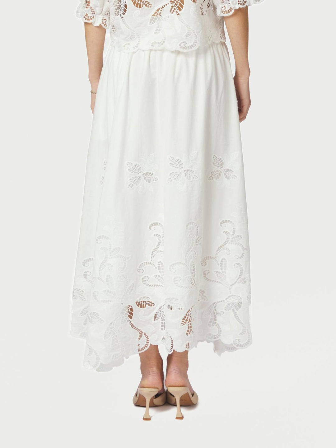 Yara Long Emb Skirt