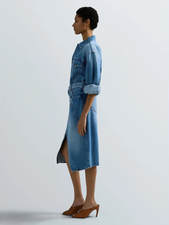 TWO-TONE DENIM RELAXED-FIT JACKET