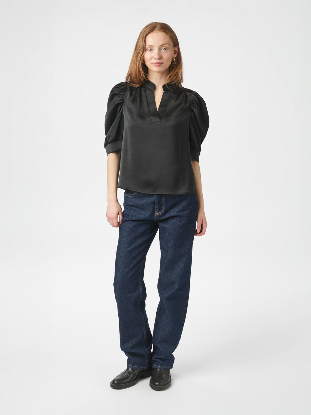 Roella heavy sateen bluse