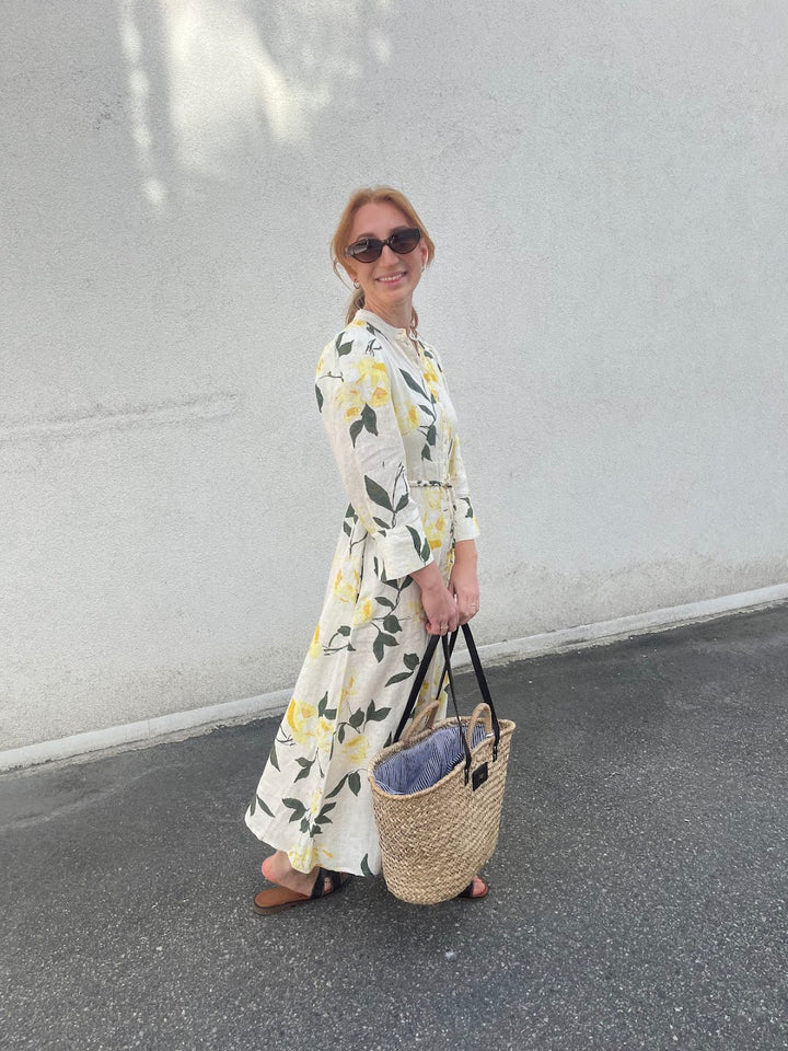 Linen Button-Down Dress