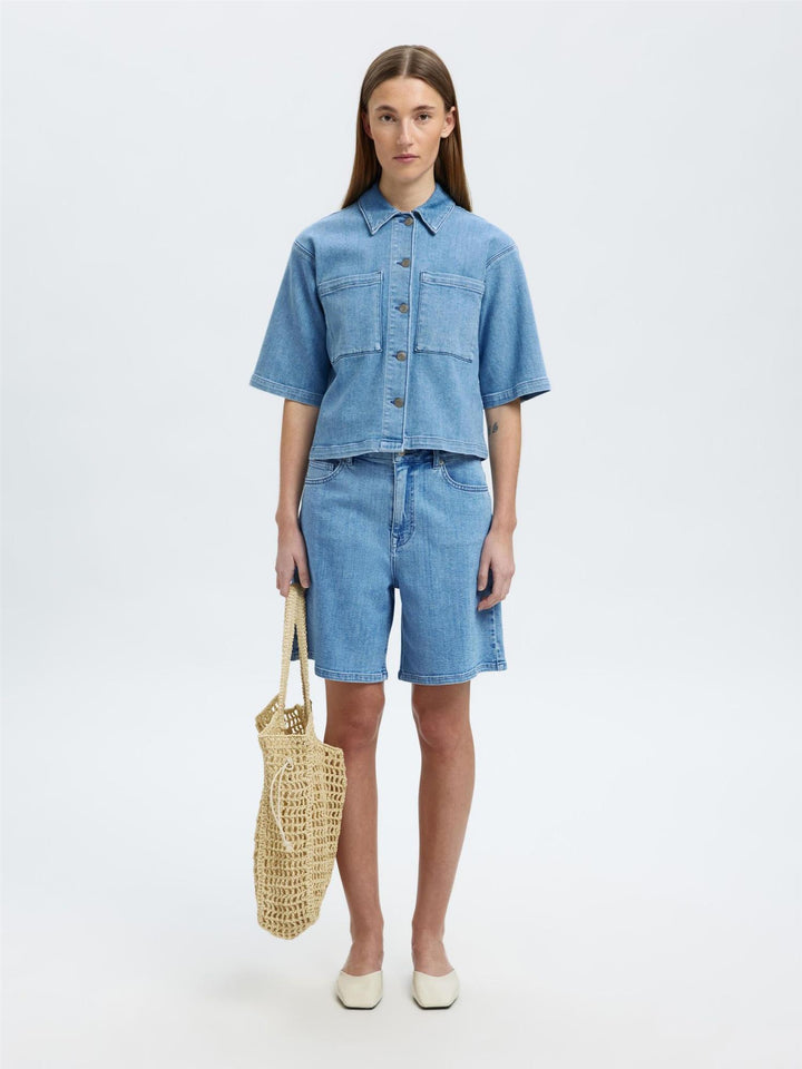 ANYA 2/4 SHORT DENIM SHIRT