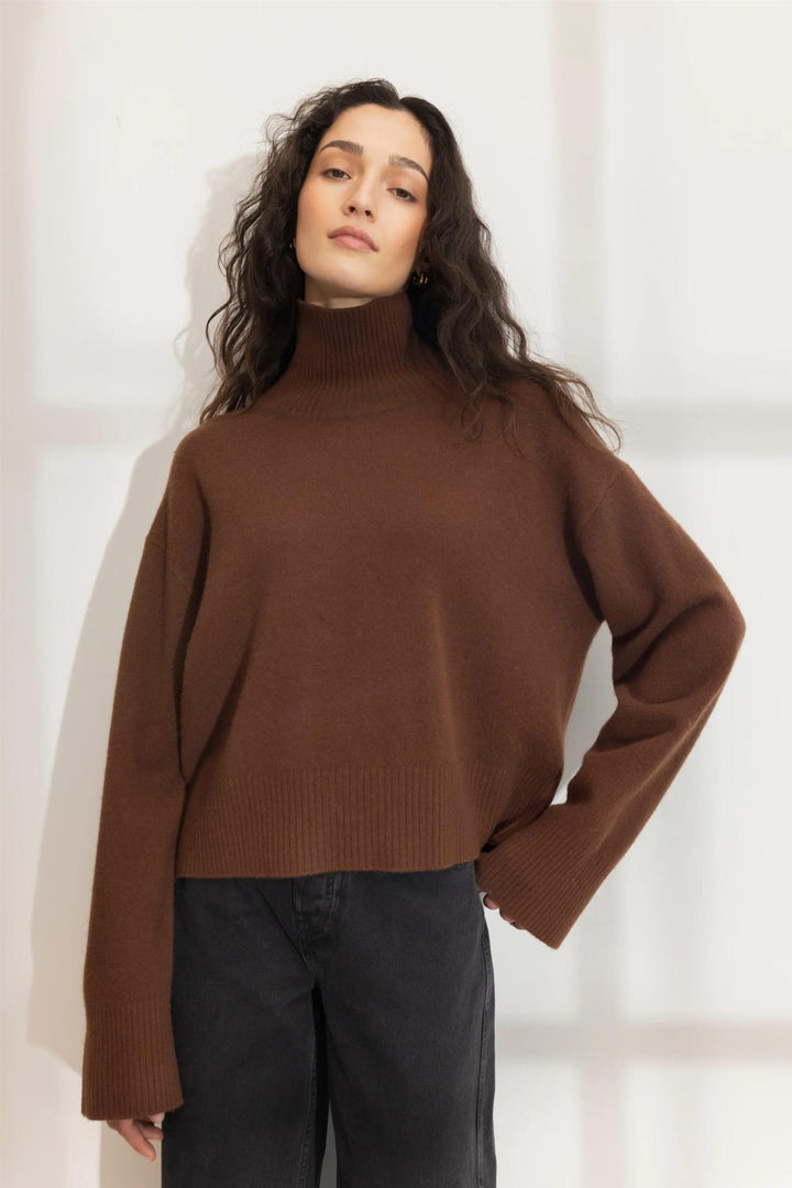 abigail knit cognac