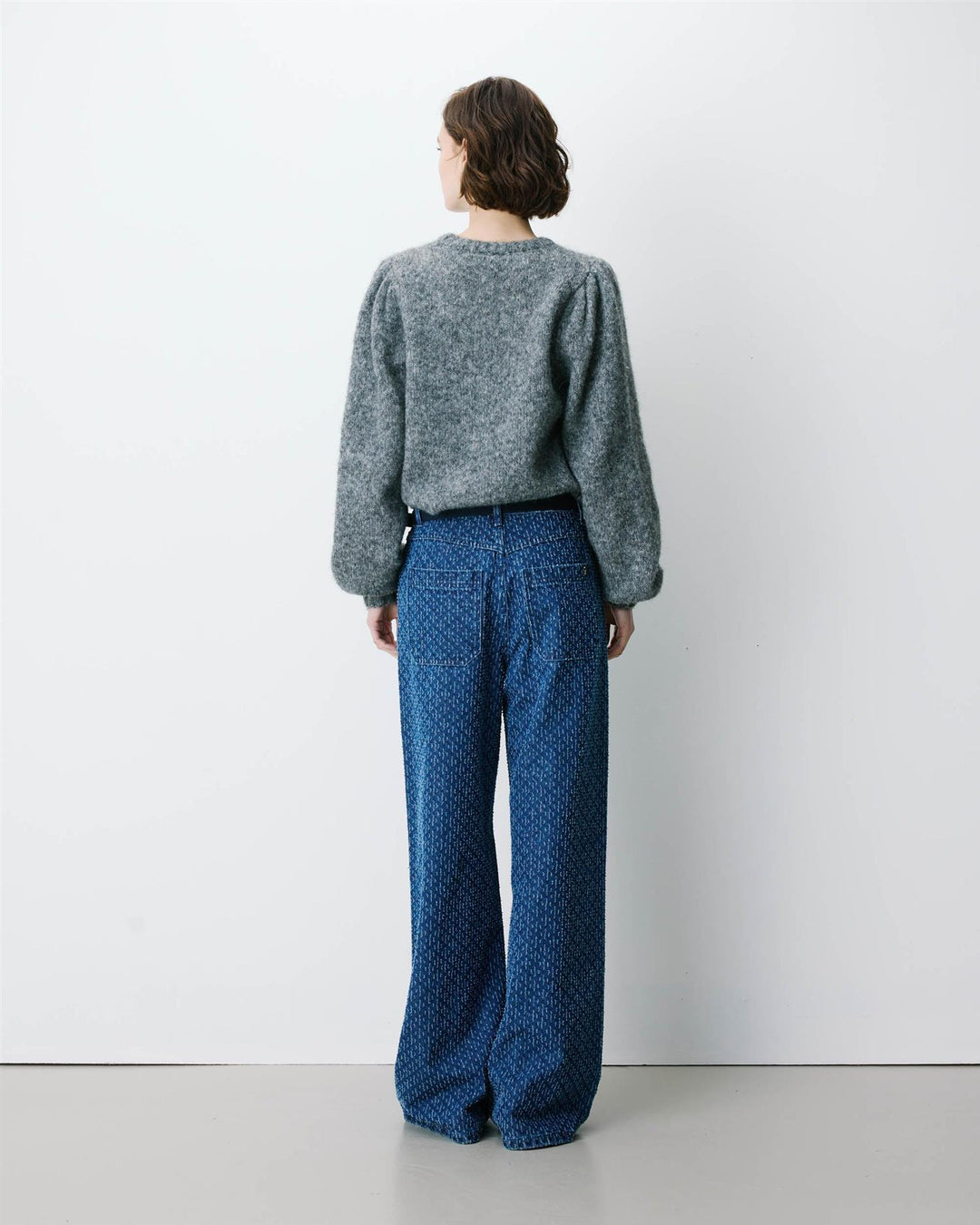 Socca loose printed jeans medium blue