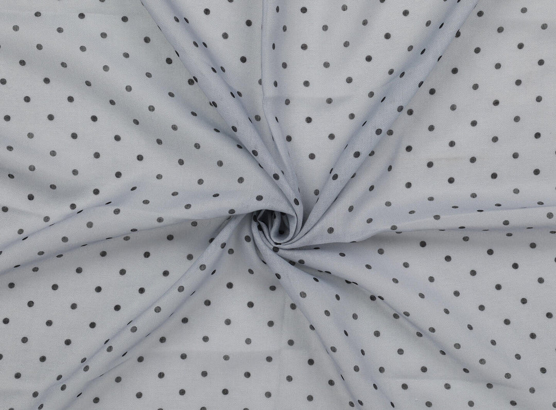 Skjerf med polkadot Lys blå