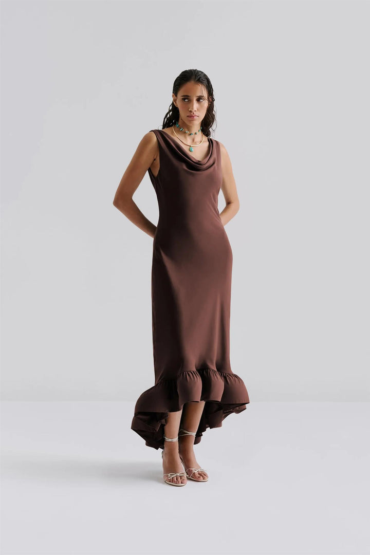 Alia Cowl maxi dress