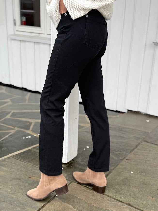 Piper long black denim