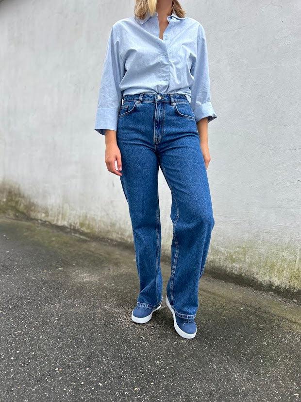 ALICE WIDE LONG WING BLU JEAN