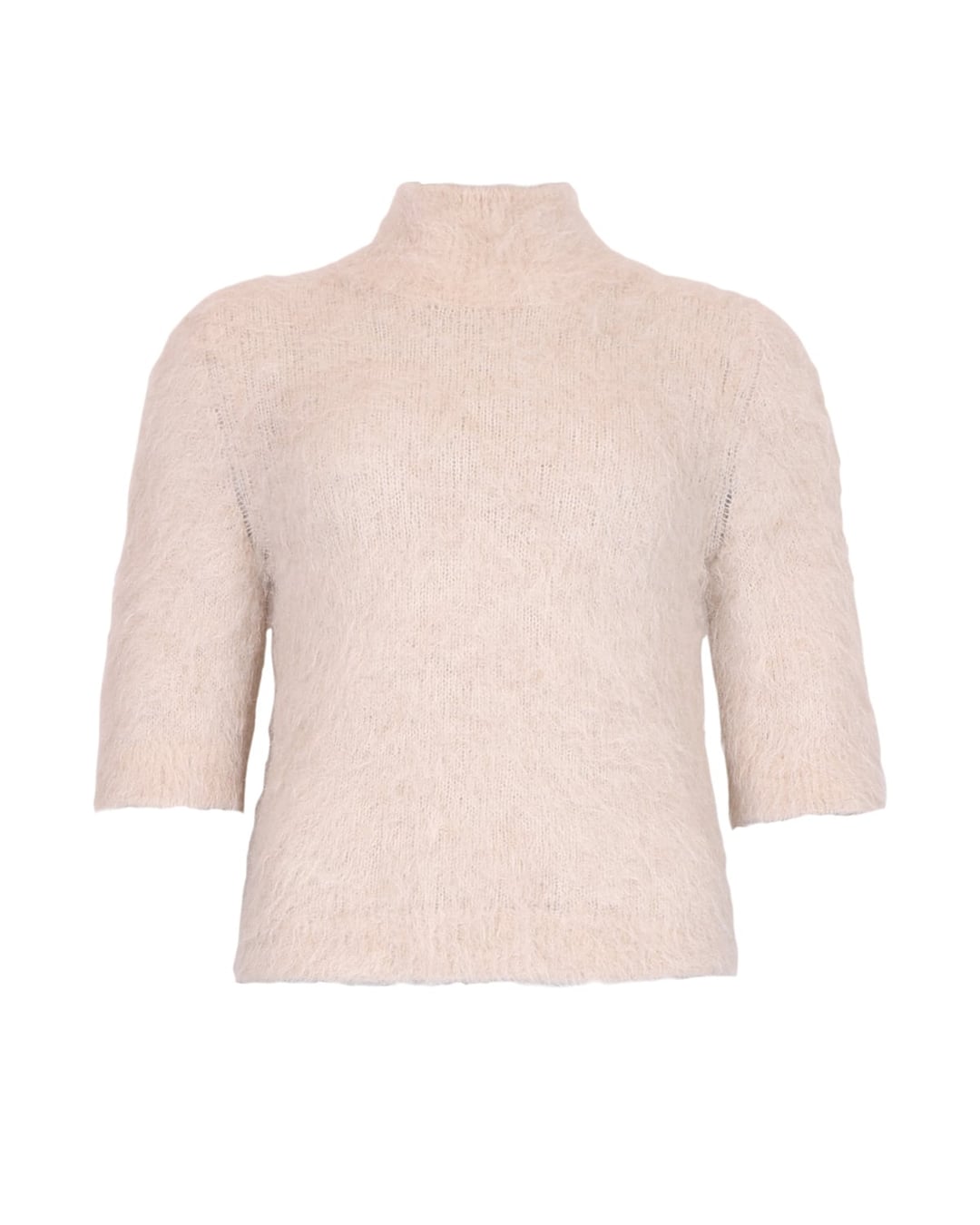 Hairy knit turtleneck soft