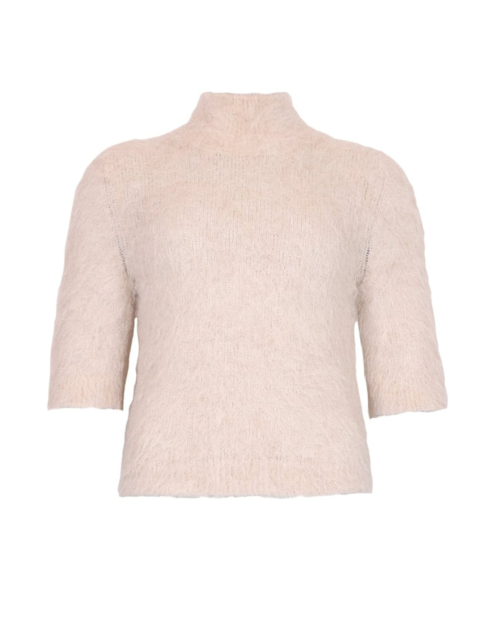 Hairy knit turtleneck soft