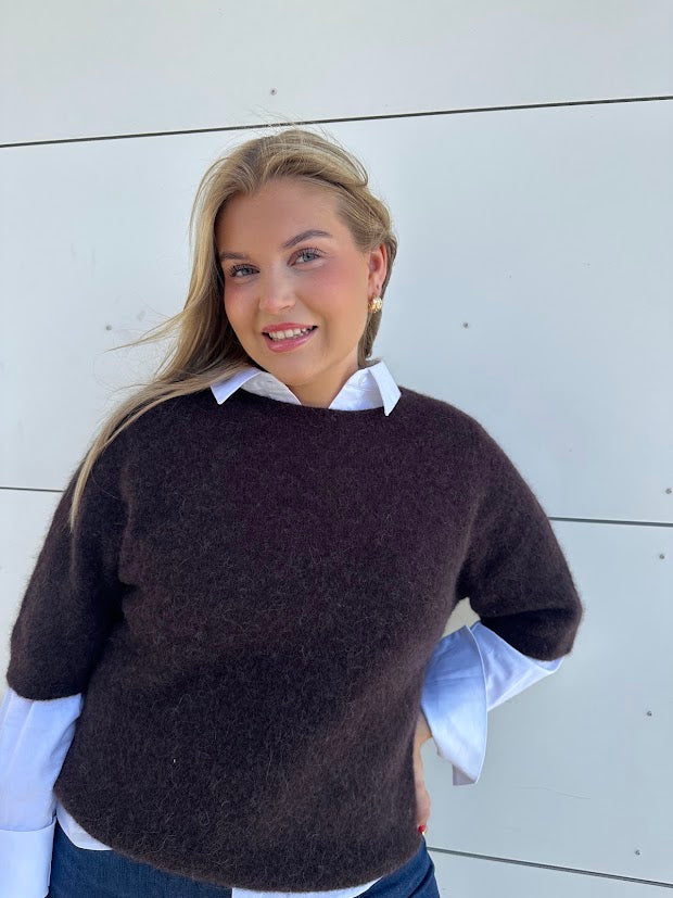 Short Sleeve Sweater brown