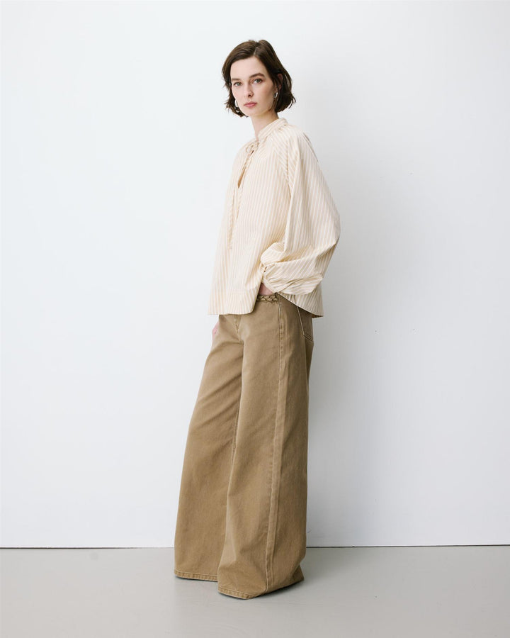 Albane Mandarin collar blouse