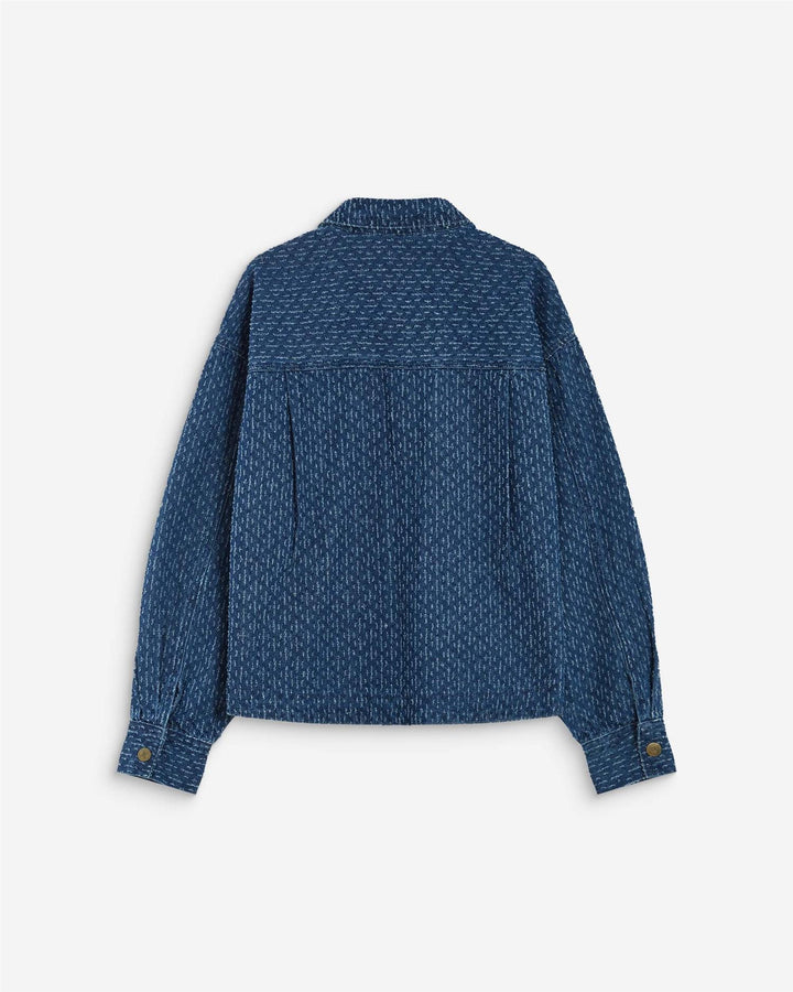 Adriana printed denimshirt medium blue