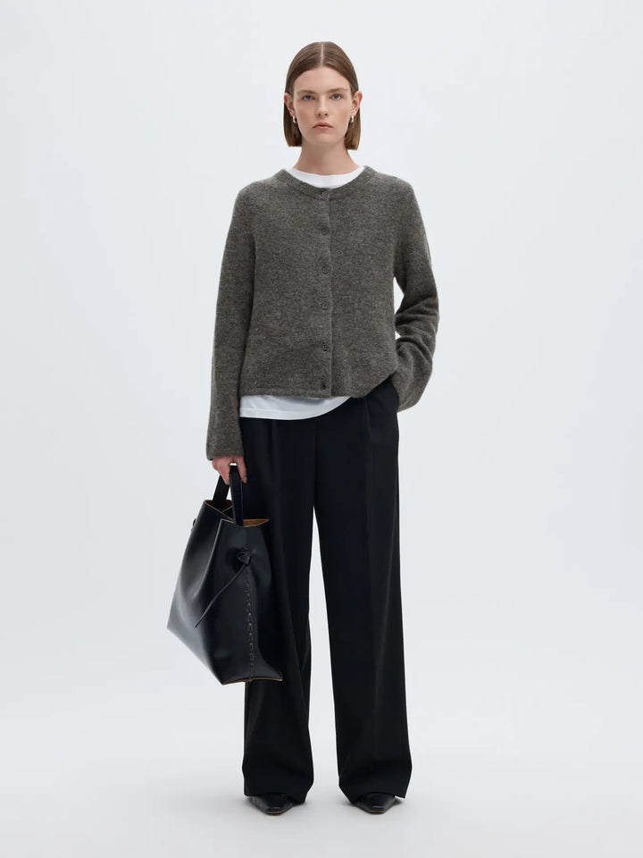 lulu new knit cardigan medium grey