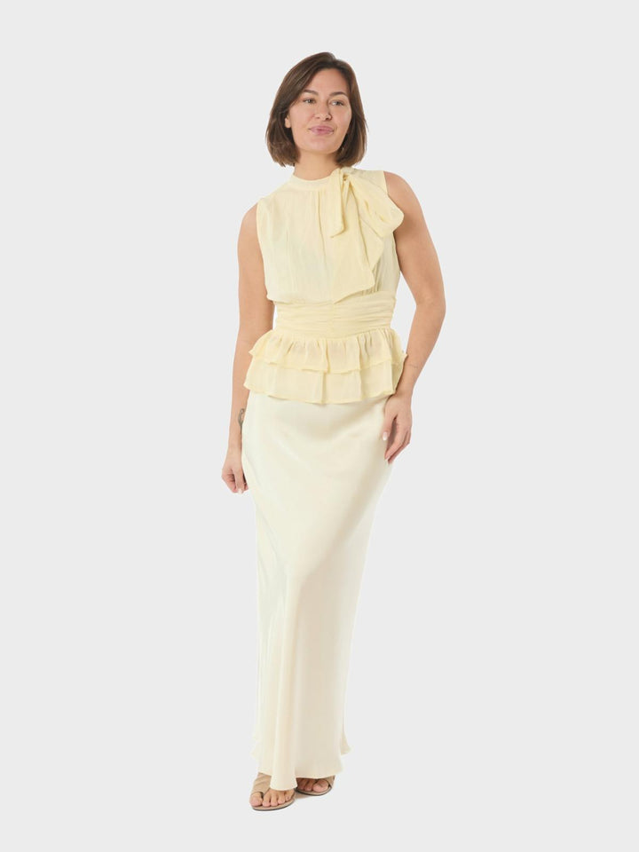 Ansol Solid Chiffon Top