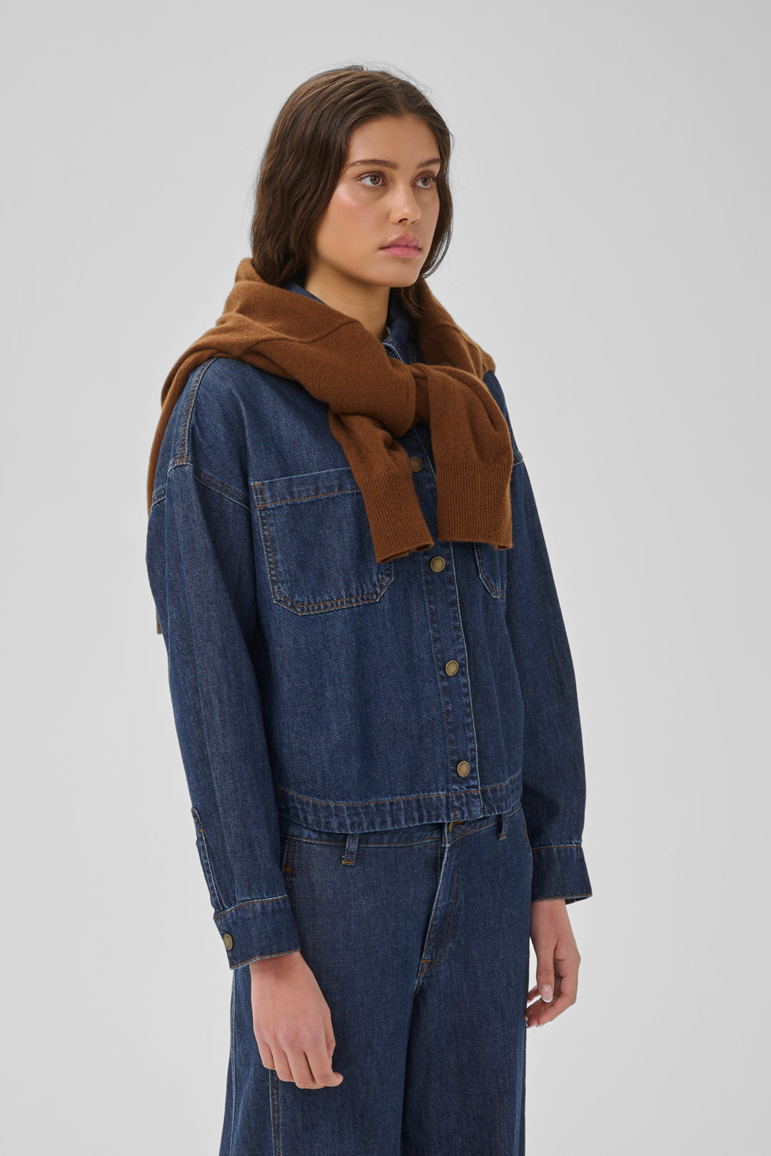 Solia short denimskjorte