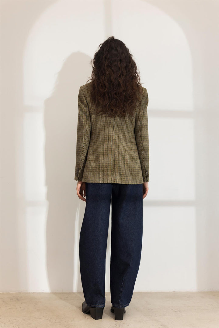 brook houndstooth blazer green