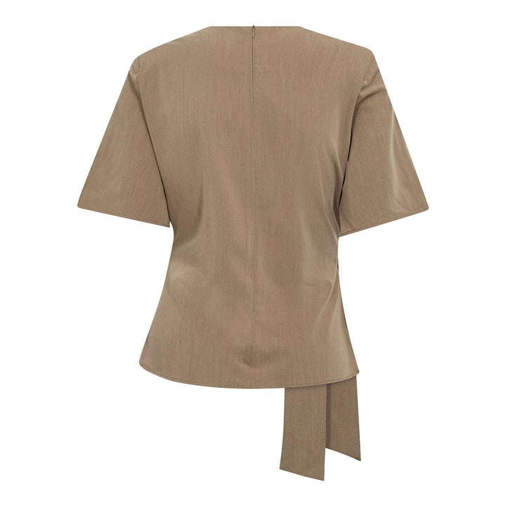 Melva Tie blouse faded khaki