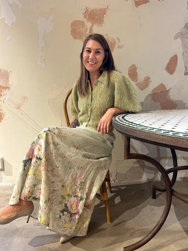 Hairy Knit Puffed Jacket