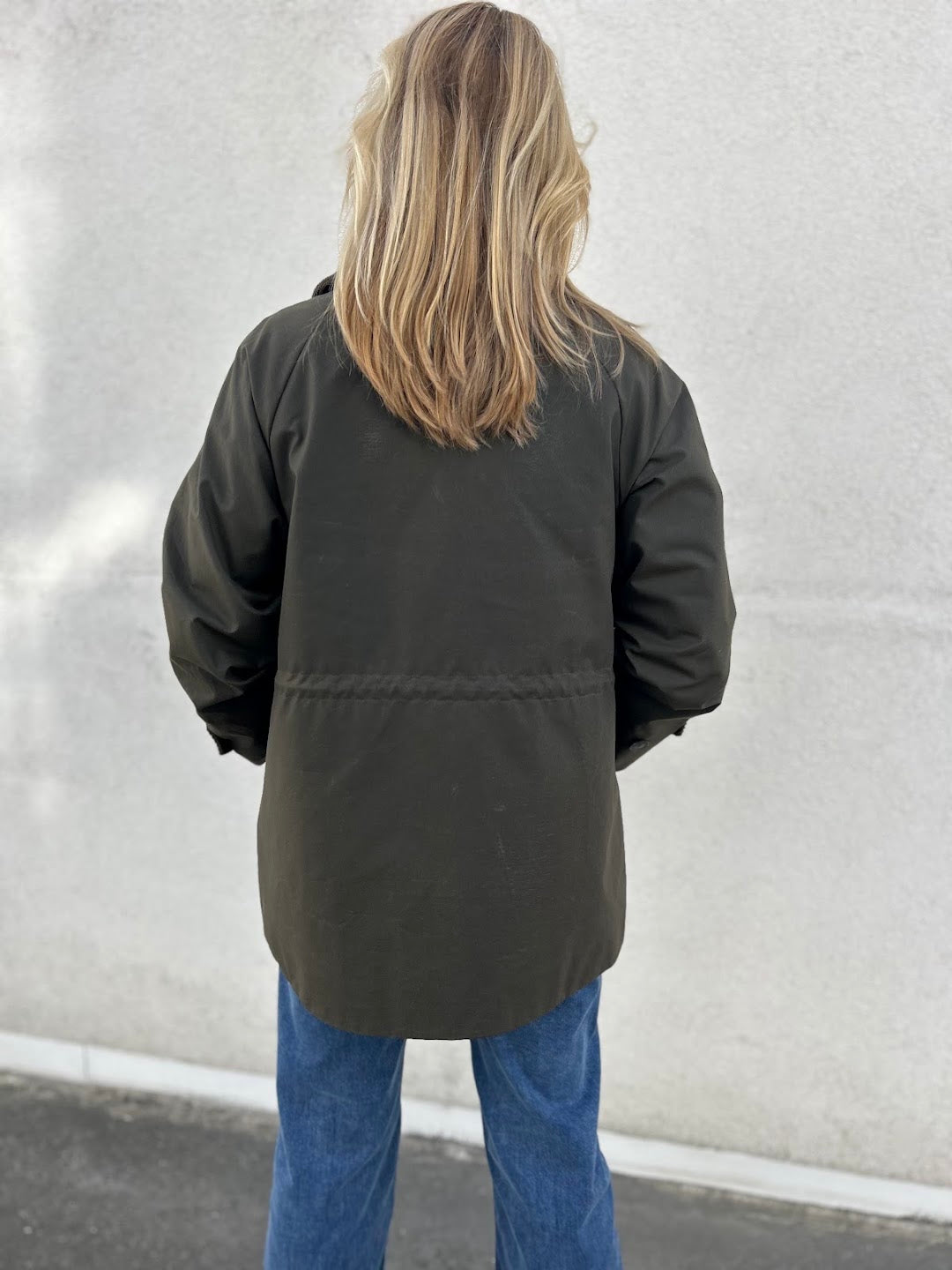 wilma waxed jacket grape leaf