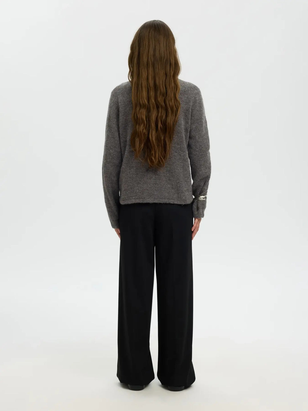 lulu new knit o-neck medium grey