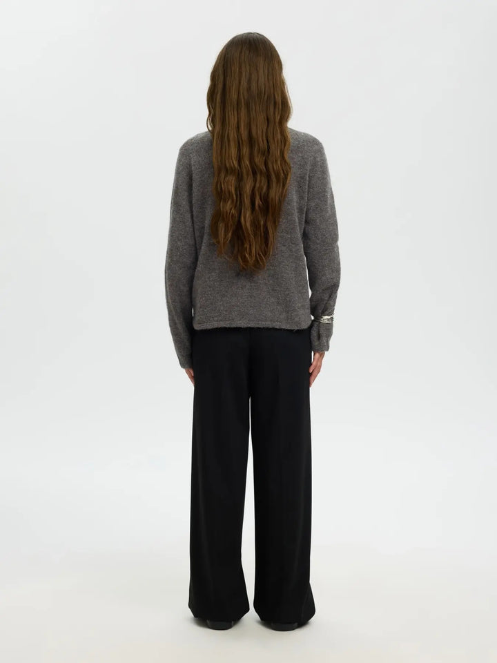 lulu new knit o-neck medium grey